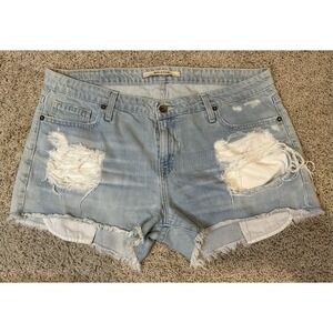 Big Star Women's Mid Rise Jean Shorts‎ Size 32 - Light Blue
